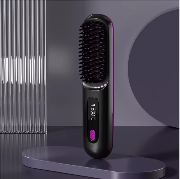 Cepillo alisador de pelo inalámbrico perfecto para llevartelo a cualquier sitio facilmente.